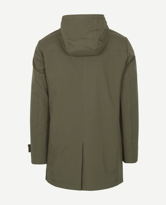 Jas hood tech olijfgroen