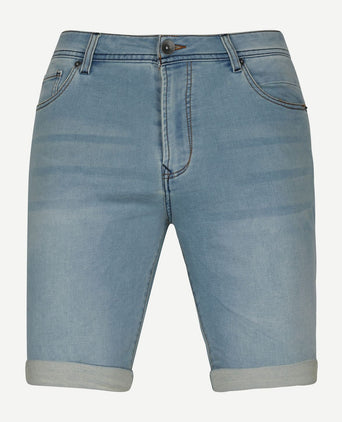 Suitable jelle denim short lichtblauw
