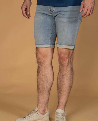 Suitable jelle denim short lichtblauw