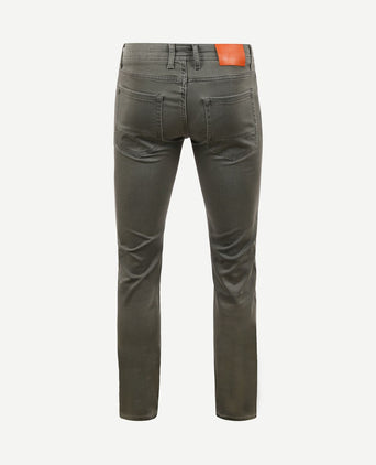 Kant jeans groen