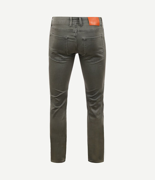 Kant jeans groen