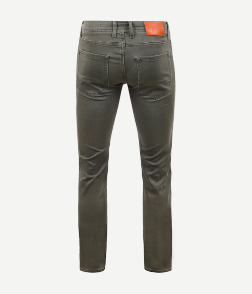Kant jeans groen