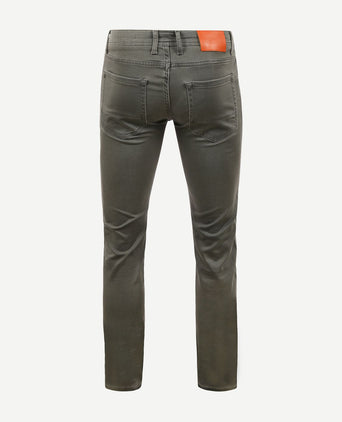 Kant jeans groen