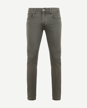 Kant jeans groen