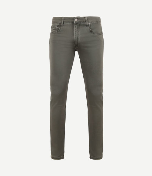 Kant jeans groen