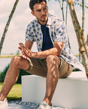 Suitable kant short khaki | Slim-fit