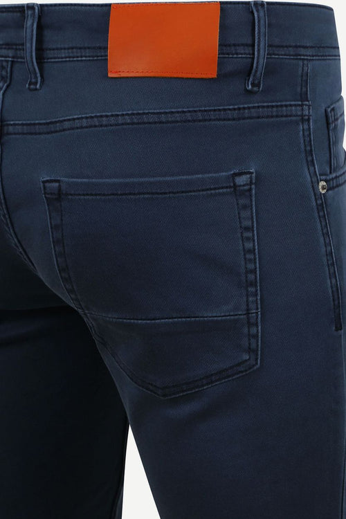 Suitable kant short donkerblauw | Slim-fit