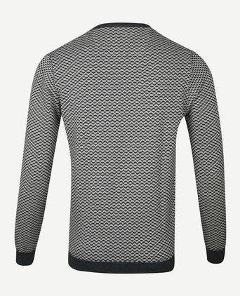 Suitable katoen zach pullover grijs print