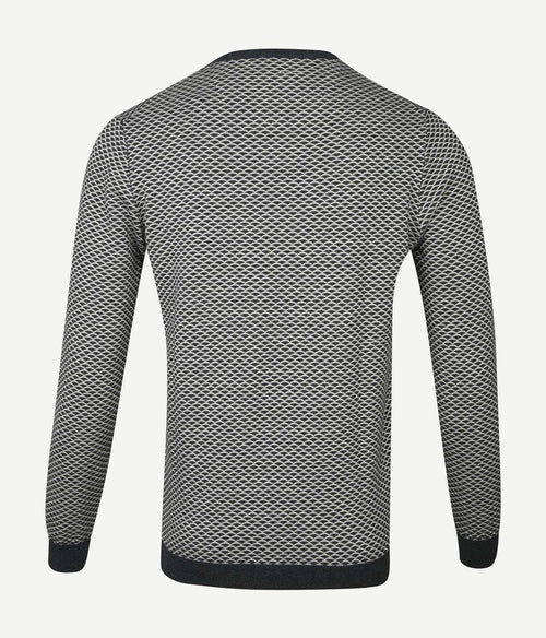 Suitable katoen zach pullover grijs print