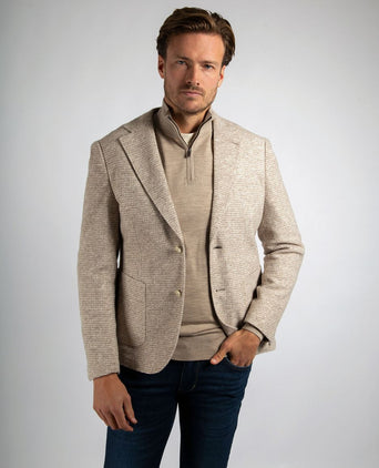 Knitted colbert unlined beige