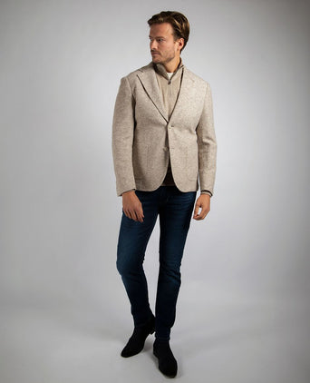 Knitted colbert unlined beige