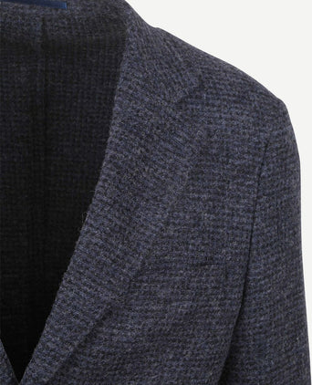 Knitted colbert unlined donkerblauw
