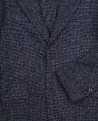 Knitted colbert unlined donkerblauw