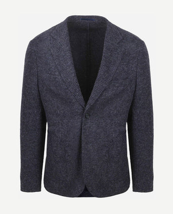 Knitted colbert unlined donkerblauw