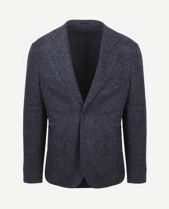 Knitted colbert unlined donkerblauw