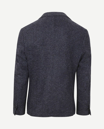 Knitted colbert unlined donkerblauw