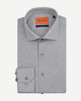 Suitable knitted grijs | Slim-fit