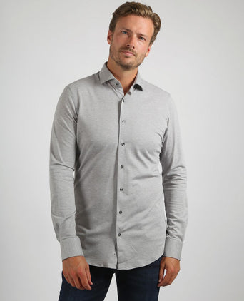 Suitable knitted grijs | Slim-fit