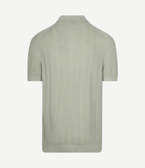 Knitted jacquard polo lichtgroen