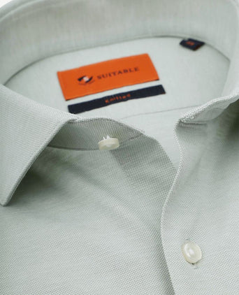 Suitable knitted light green | Slim-fit