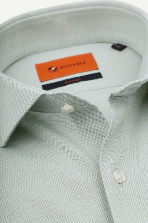 Suitable knitted light green | Slim-fit