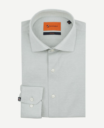 Suitable knitted light green | Slim-fit