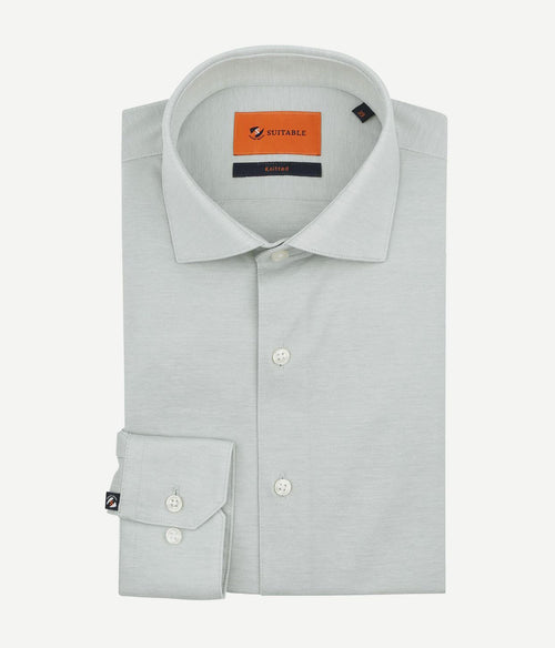 Suitable knitted light green | Slim-fit