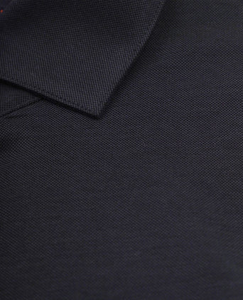 Knitted pique overhemd donkerblauw