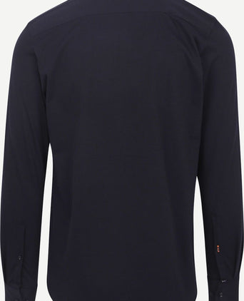 Knitted pique overhemd donkerblauw