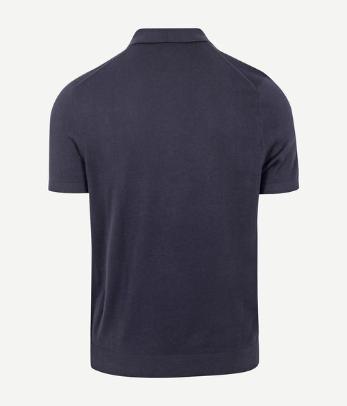 Suitable knitted polo donkerblauw