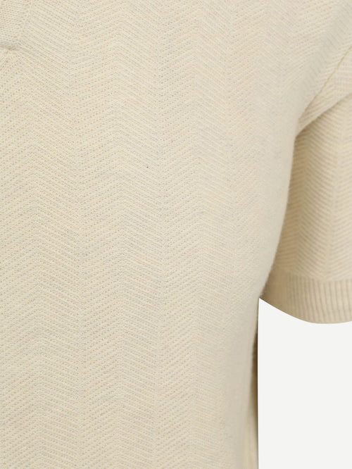 Knitted polo riva harring ecru