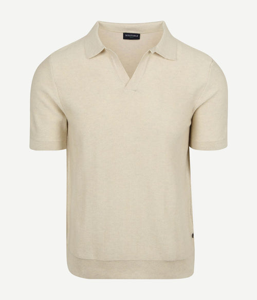 Knitted polo riva harring ecru