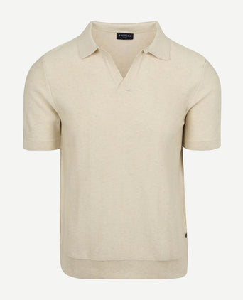 Knitted polo riva harring ecru