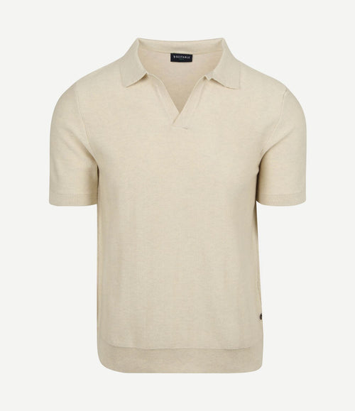 Knitted polo riva harring ecru