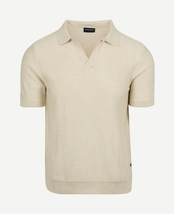 Knitted polo riva harring ecru