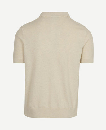 Knitted polo riva harring ecru