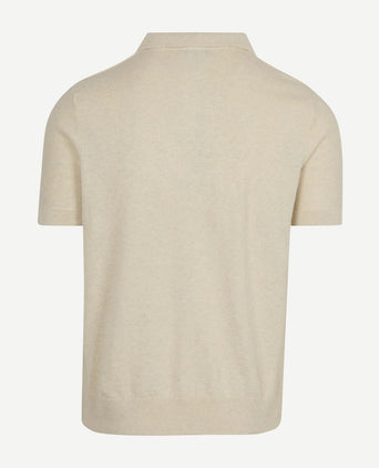 Knitted polo riva harring ecru