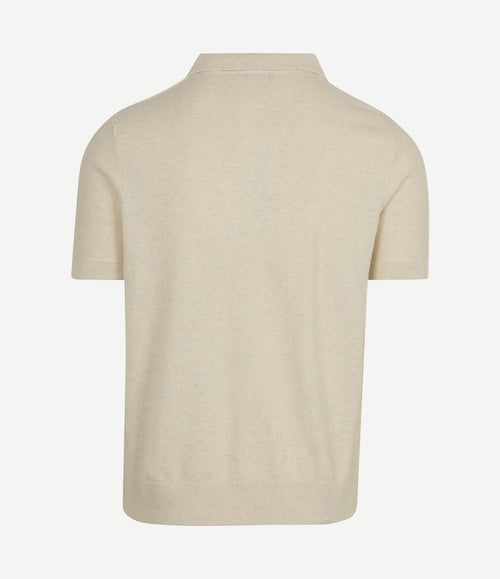 Knitted polo riva harring ecru