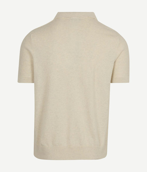 Knitted polo riva harring ecru