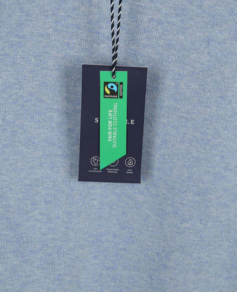 Knitted polo riva harring lichtblauw