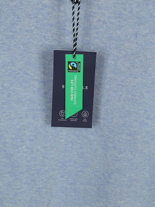 Knitted polo riva harring lichtblauw