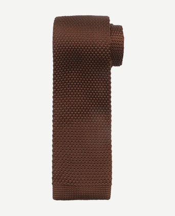 Suitable knitted stropdas bruin tk-06