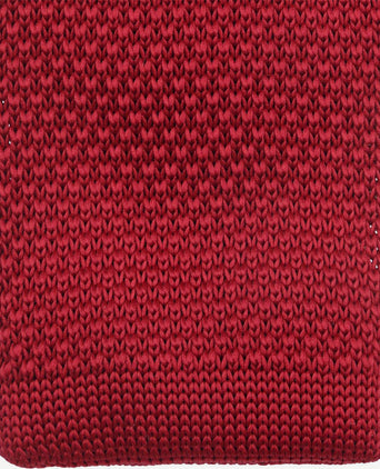 Suitable knitted stropdas rood tk-04