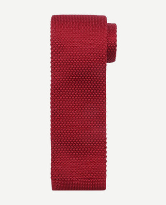 Suitable knitted stropdas rood tk-04