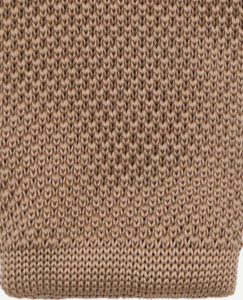 Suitable knitted stropdas taupe tk-07