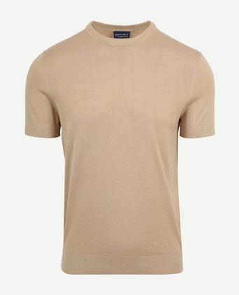 Suitable knitted t-shirt beige