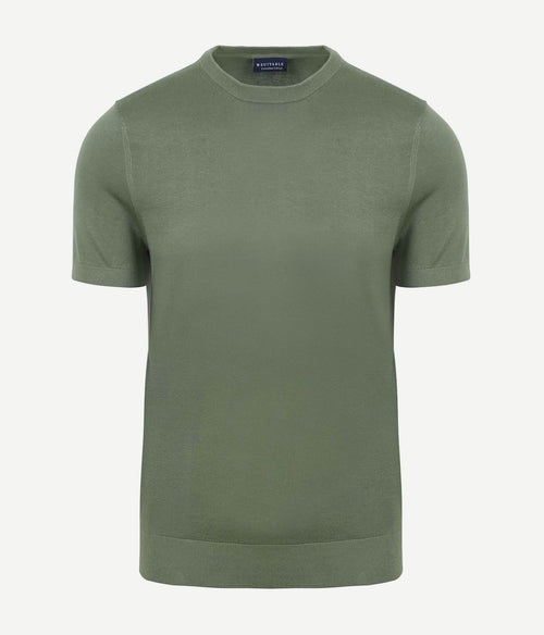 Suitable knitted t-shirt groen