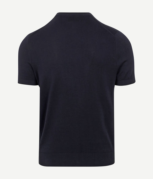 Suitable knitted t-shirt donkerblauw