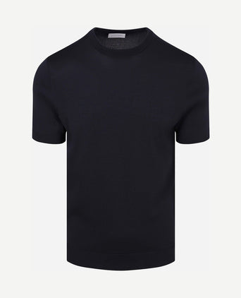Knitted t-shirt wake donkerblauw