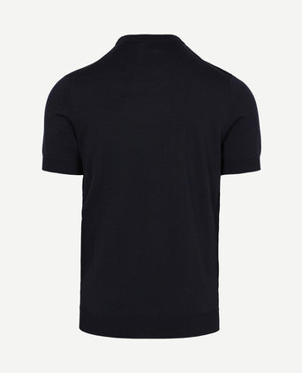 Knitted t-shirt wake donkerblauw